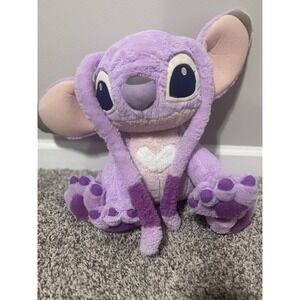 Disney Big Feet Lilo & Stitch Angel Soft Plush 14" Pink Alien Girlfriend